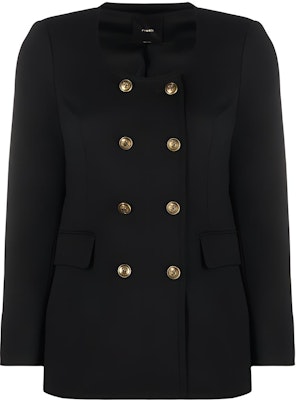 (W) PINKO FW22 黑色无领双排扣夹克 1G18901739Z99 Buy (W) PINKO FW22 黑色无领双排扣夹克 1G18901739Z99