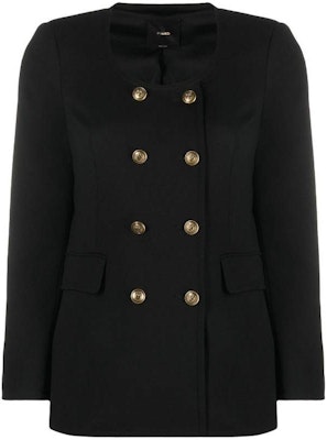 (W) PINKO FW22 黑色无领双排扣夹克 1G18901739Z99 Order (W) PINKO FW22 黑色无领双排扣夹克 1G18901739Z99