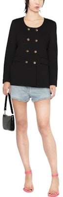 (W) PINKO FW22 黑色无领双排扣夹克 1G18901739Z99 Lookbook (W) PINKO FW22 黑色无领双排扣夹克 1G18901739Z99