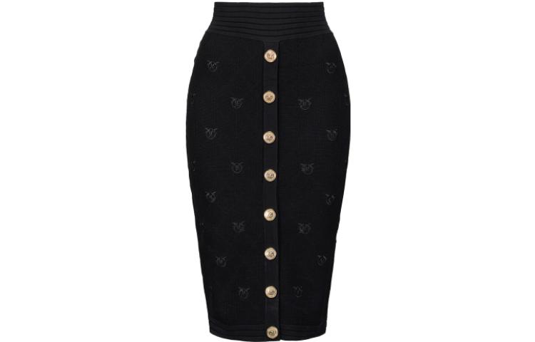 Order (W) PINKO FW22 Rok Hitam Straight-Cut dengan Desain Kasual dan Cetak Logo. 1G180MY7Z2-Z99