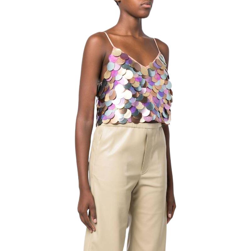 Shop (W) PINKO FW22 亮片短版吊帶背心多色款. 1G183KA070SN2