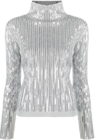 (Women) PINKO FW22 Silver Sequin Detail Turtleneck Cashmere Sweater. 1G17ZCA01Y-II5 (Women) PINKO FW22 Silver Sequin Detail Turtleneck Cashmere Sweater. 1G17ZCA01Y-II5