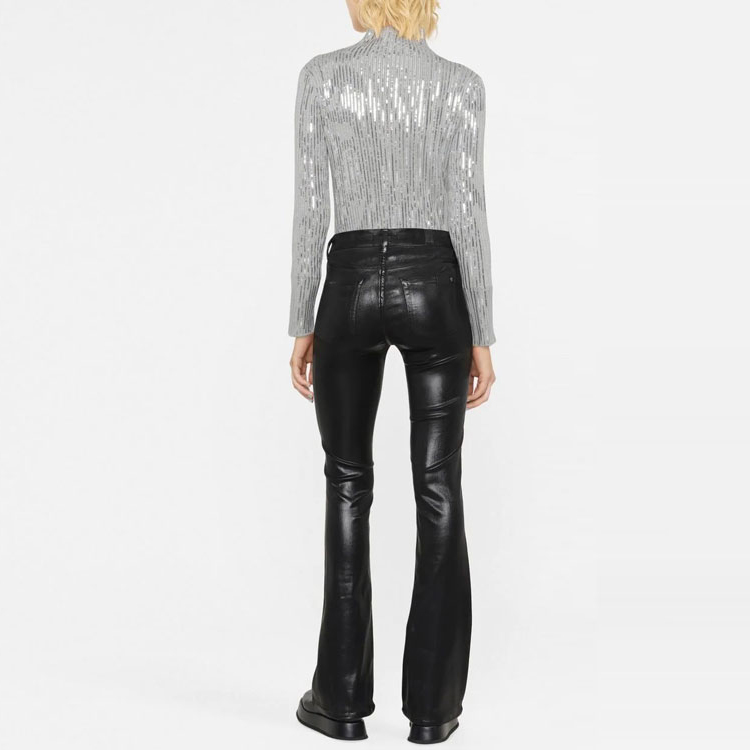 Shop (W) PINKO FW22 銀色亮片細節高領羊絨毛衣 1G17ZCA01Y-II5