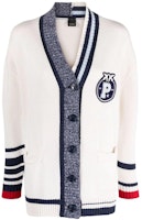 (Women) PINKO FW22 White Striped Loose-Fit Knit Cardigan Long Sleeve Top. 1G1746Y85FCEB (Women) PINKO FW22 White Striped Loose-Fit Knit Cardigan Long Sleeve Top. 1G1746Y85FCEB