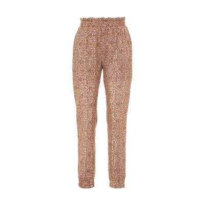 (Women) PINKO FW22 Plaid High-Waisted Casual Pants Women Brown. 1G17YE548822