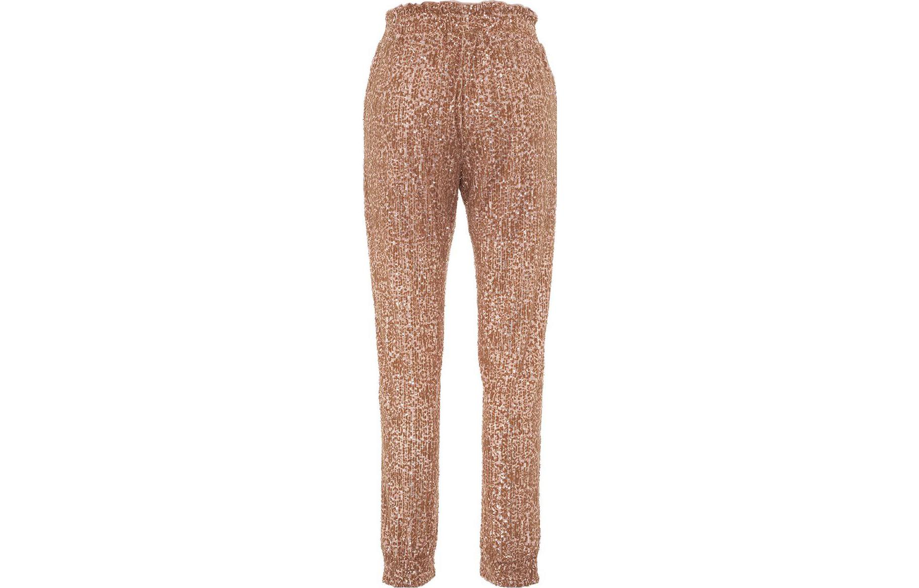 Lookbook (W) PINKO FW22 格紋高腰休閒褲 女士棕色 1G17YE548822