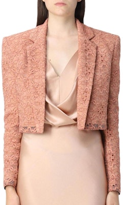 (W) PINKO FW22 固定蕾絲短版西裝外套裸色夾克 1N13JD7572-C96 Shop (W) PINKO FW22 固定蕾絲短版西裝外套裸色夾克 1N13JD7572-C96