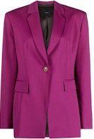 (Women) PINKO FW22 Solid Single-Breasted Blazer Women’s Long Sleeve - Hot Pink. 1G18AZ-A04T-W98 (Women) PINKO FW22 Solid Single-Breasted Blazer Women’s Long Sleeve - Hot Pink. 1G18AZ-A04T-W98
