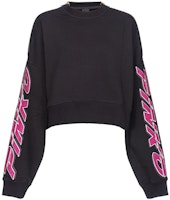 (Women) PINKO FW23 Black Loose Fit Sweatshirt with Rhinestone Details. 103245A1QM-ZW1 (Women) PINKO FW23 Black Loose Fit Sweatshirt with Rhinestone Details. 103245A1QM-ZW1