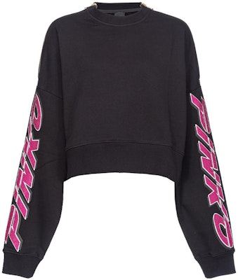 (W) PINKO FW23 黑色寬鬆版鑲嵌水鑽細節長袖上衣 103245A1QM-ZW1 Buy (W) PINKO FW23 黑色寬鬆版鑲嵌水鑽細節長袖上衣 103245A1QM-ZW1