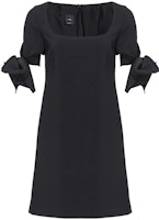 (Women) PINKO FW23 Black Off-Shoulder Midi Dress with Bow Sleeve Detailing. 1032237624-Z99 (Women) PINKO FW23 Black Off-Shoulder Midi Dress with Bow Sleeve Detailing. 1032237624-Z99