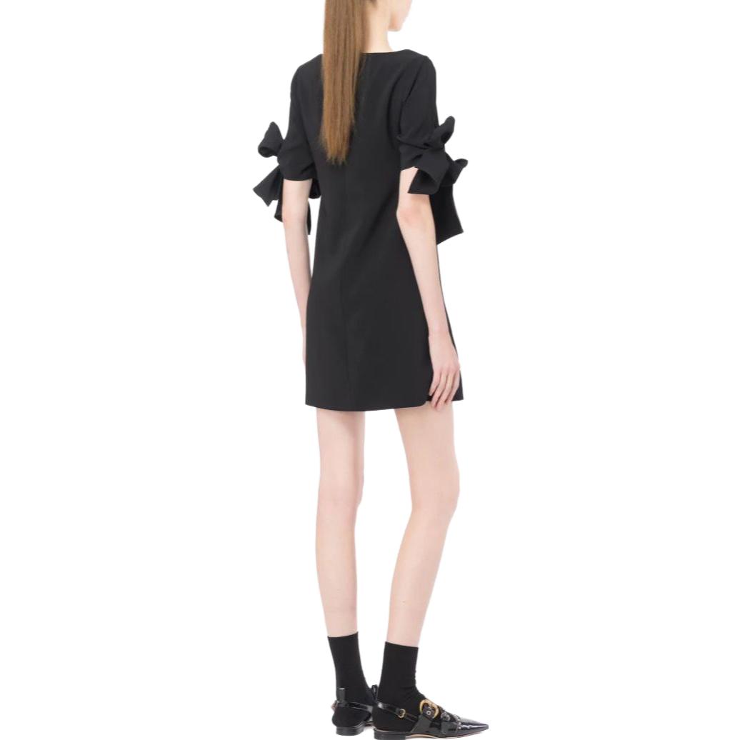 Purchase (W) PINKO FW23 黑色露肩蝴蝶结袖中长连衣裙。 1032237624-Z99