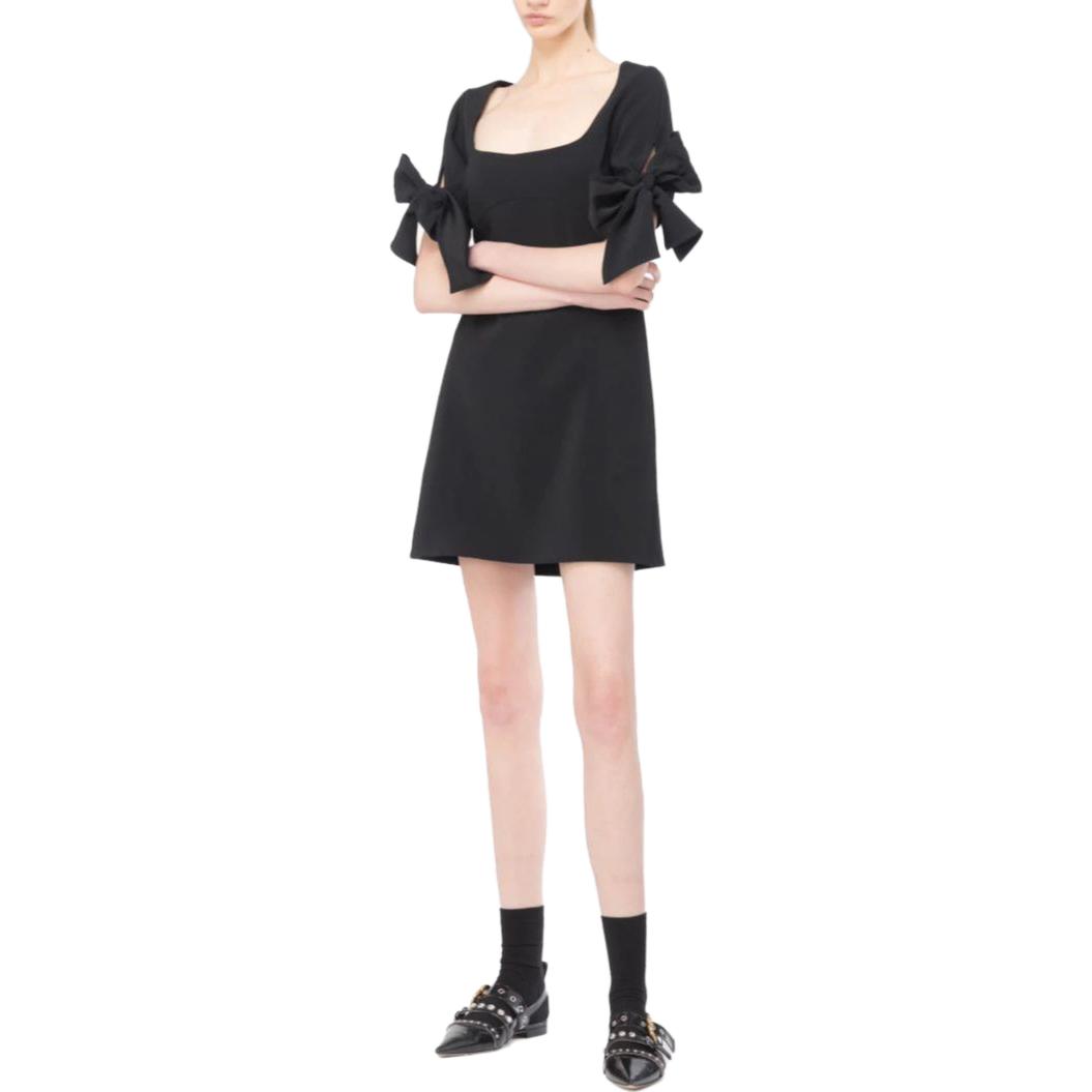 Details for (W) PINKO FW23 黑色露肩蝴蝶结袖中长连衣裙。 1032237624-Z99