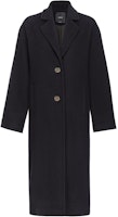 (Women) PINKO FW23 Black Solid Single-Breasted Casual Coat. 101976A182-Z99 (Women) PINKO FW23 Black Solid Single-Breasted Casual Coat. 101976A182-Z99