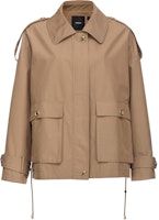 (Women) PINKO FW23 Brown Solid Long-Sleeve Casual Jacket 103150A1PR-U95 (Women) PINKO FW23 Brown Solid Long-Sleeve Casual Jacket 103150A1PR-U95