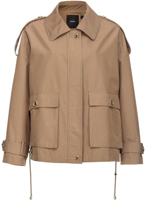 (W) PINKO FW23 Jaket Kasual Lengan Panjang Coklat Solid 103150A1PR-U95 Order (W) PINKO FW23 Jaket Kasual Lengan Panjang Coklat Solid 103150A1PR-U95