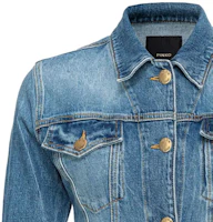 Shop (W) PINKO FW23 藍色弧形下擺牛仔襯衫外套 102912A1LP-PJR