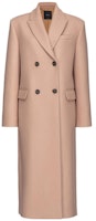 (Women) PINKO FW23 Double-Breasted Long Sleeve Coat Brown Solid Color. 101874A13X-MOC (Women) PINKO FW23 Double-Breasted Long Sleeve Coat Brown Solid Color. 101874A13X-MOC