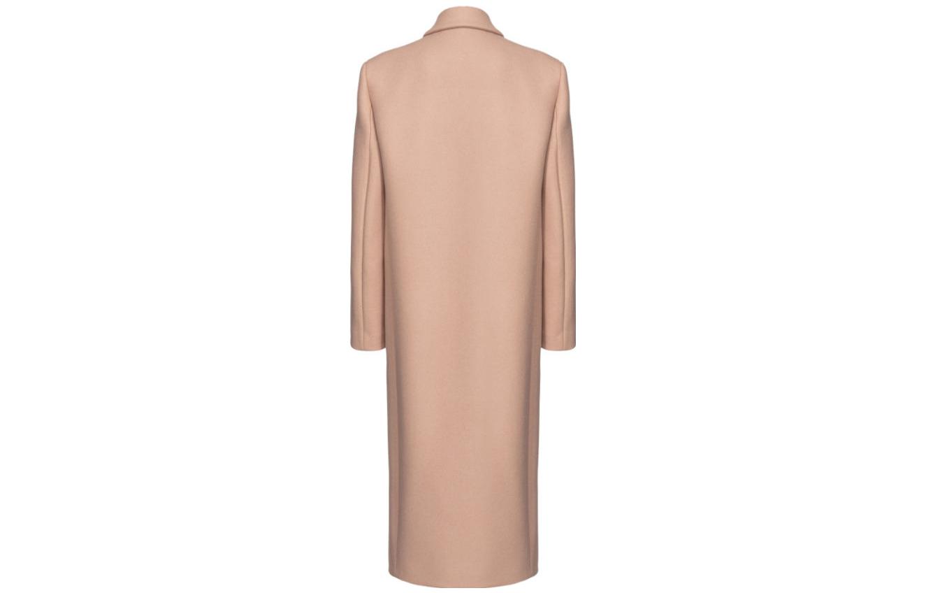 Lookbook (W) PINKO FW23 雙排扣長袖大衣 咖啡色純色款式 101874A13X-MOC