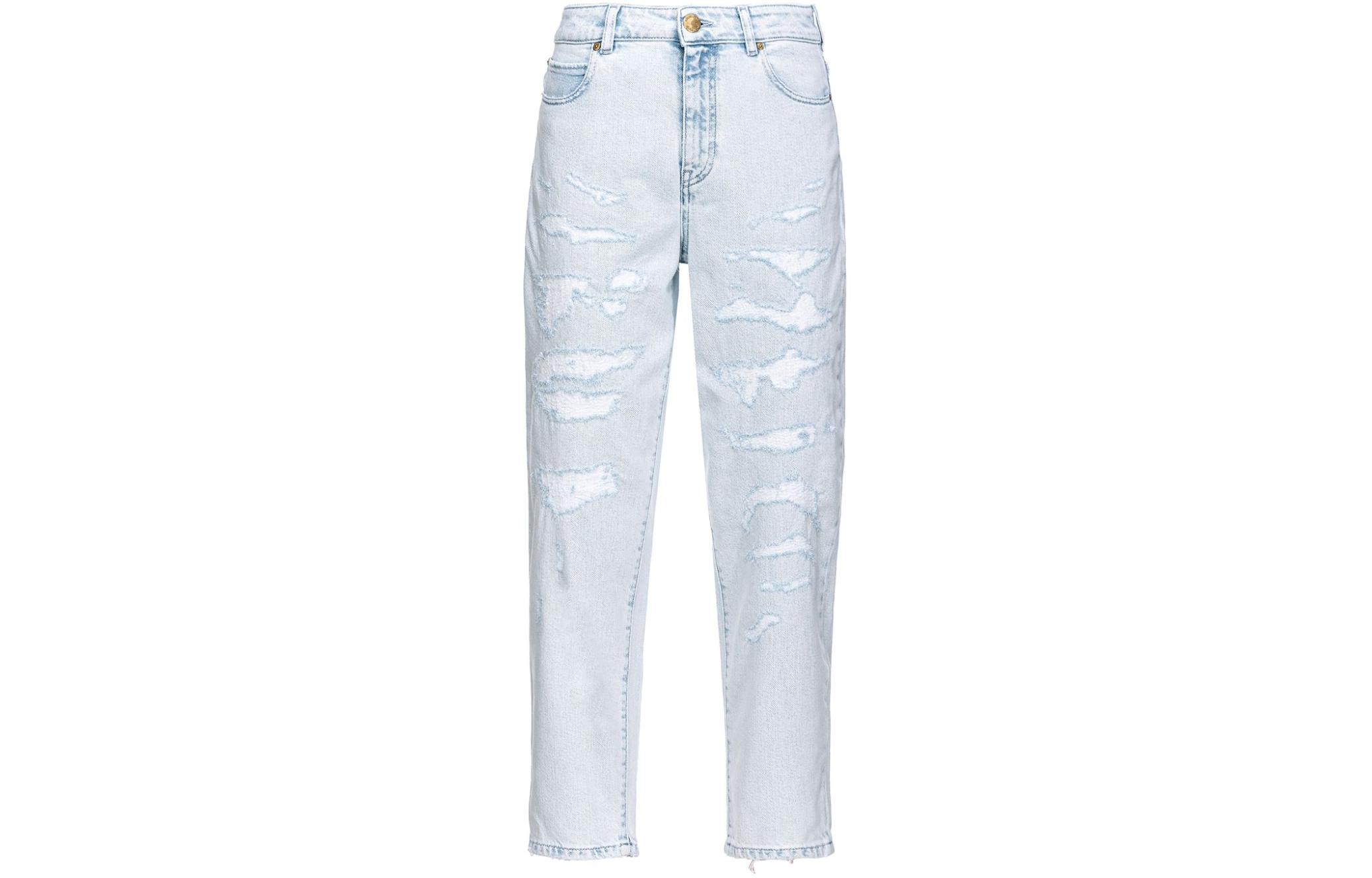 Order (W) PINKO FW23 淺藍色復古做舊中腰直筒牛仔褲 100379A1JK-PJQ