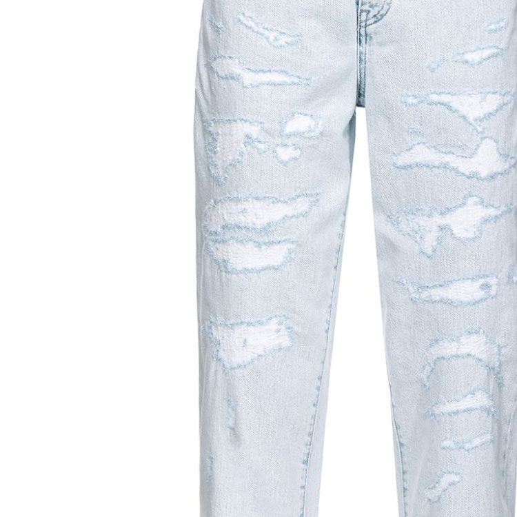 Purchase (W) PINKO FW23 淺藍色復古做舊中腰直筒牛仔褲 100379A1JK-PJQ