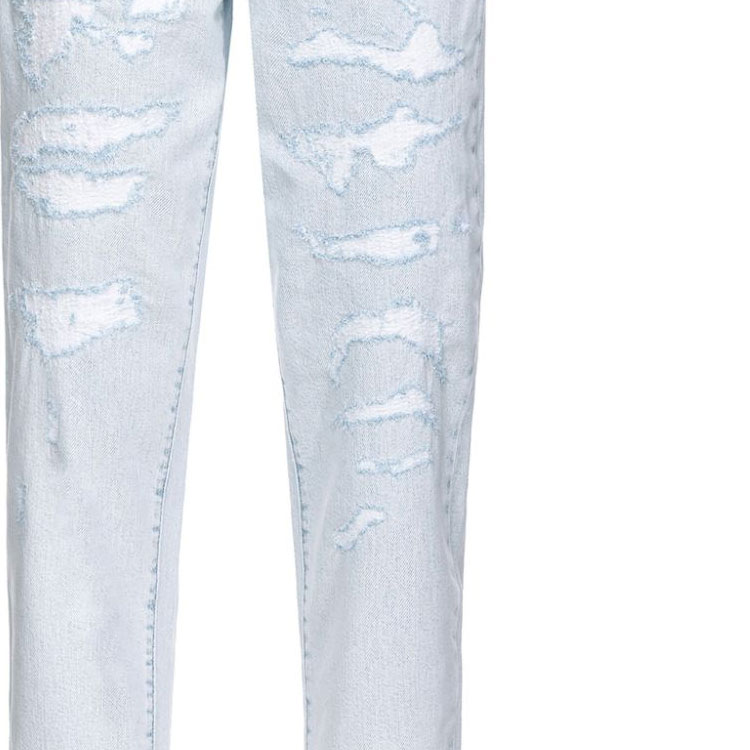 Cheap (W) PINKO FW23 淺藍色復古做舊中腰直筒牛仔褲 100379A1JK-PJQ