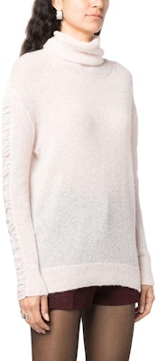 (W) PINKO FW23 淺粉色高領摺袖毛衣 102255A1BI-D46 Purchase (W) PINKO FW23 淺粉色高領摺袖毛衣 102255A1BI-D46