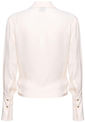 (W) PINKO 秋冬23 白色長袖襯衫 細節褶皺設計 103200A1O8-N96 Lookbook (W) PINKO 秋冬23 白色長袖襯衫 細節褶皺設計 103200A1O8-N96