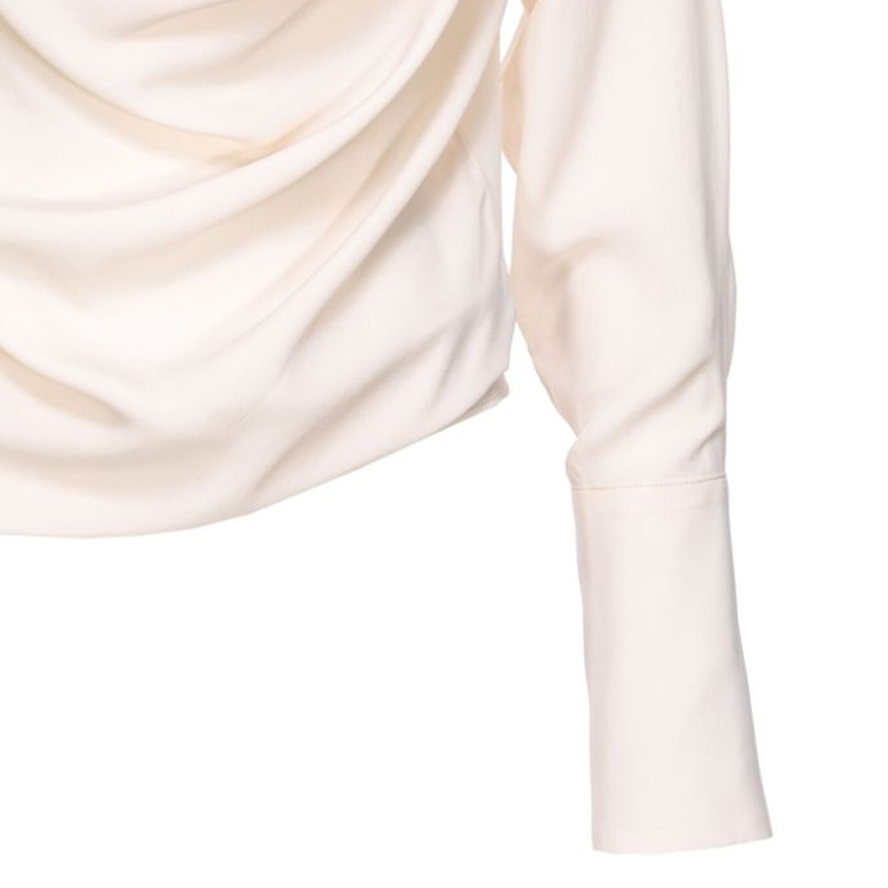 Details for (W) PINKO 秋冬23 白色長袖襯衫 細節褶皺設計 103200A1O8-N96