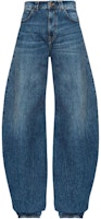 (Women) PINKO FW23 Loose Fit Tapered Zipper Blue Jeans 103180A1LQ-PJZ (Women) PINKO FW23 Loose Fit Tapered Zipper Blue Jeans 103180A1LQ-PJZ