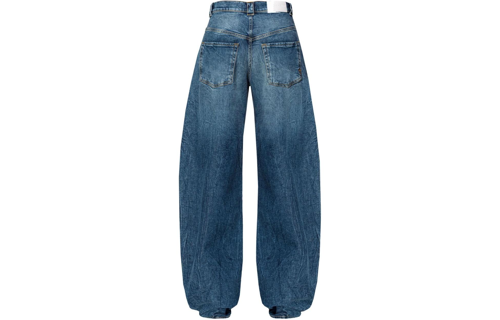 Lookbook (W) PINKO FW23 寬鬆修身錐形拉鍊藍色牛仔褲 103180A1LQ-PJZ