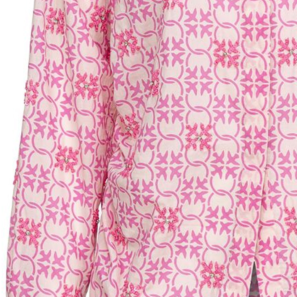 Purchase (W) PINKO FW23 粉色圖案印花長袖襯衫帶鈕扣設計 103194A1Q1-DN3
