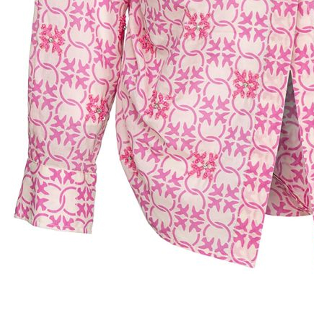 Details for (W) PINKO FW23 粉色圖案印花長袖襯衫帶鈕扣設計 103194A1Q1-DN3