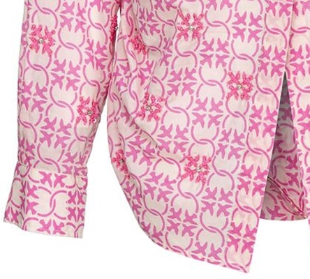 (W) PINKO FW23 粉色圖案印花長袖襯衫帶鈕扣設計 103194A1Q1-DN3 Details for (W) PINKO FW23 粉色圖案印花長袖襯衫帶鈕扣設計 103194A1Q1-DN3