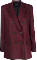 Order (W) PINKO FW23 酒紅色格紋雙排扣西裝外套 102303A07P-YZ7