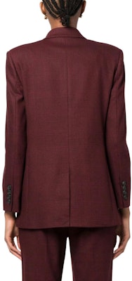 (W) PINKO FW23 チェック柄ダブルブレストブレザージャケット バーガンディ. 102303A07P-YZ7 Shop (W) PINKO FW23 チェック柄ダブルブレストブレザージャケット バーガンディ. 102303A07P-YZ7