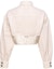 Lookbook (W) PINKO FW23 Jaket Pendek Denim Beige dengan Detail Tabung Metal. 102944A1MR-CH7