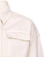 Shop (W) PINKO FW23 短版米色牛仔外套搭配金屬管細節裝飾. 102944A1MR-CH7