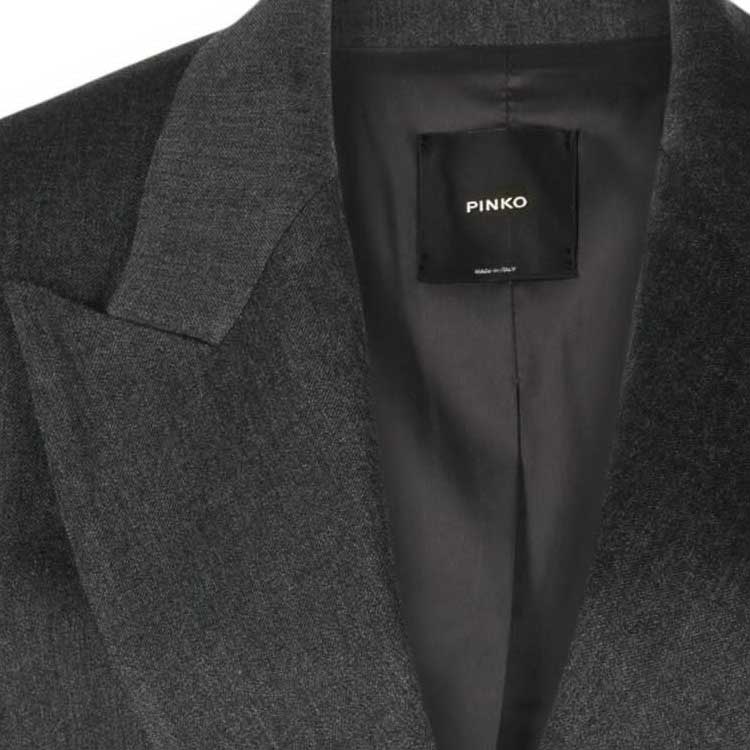 Details for (W) PINKO FW23 深灰色純色系腰帶西裝外套 102355A1B3-I90