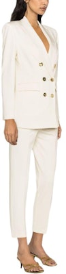 (W) PINKO FW23 純白色修身雙排扣西裝外套 100154A1L3-N96 Purchase (W) PINKO FW23 純白色修身雙排扣西裝外套 100154A1L3-N96