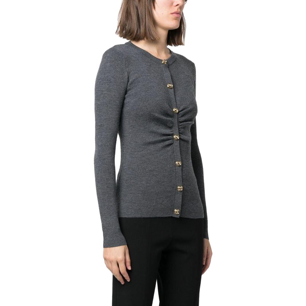 Purchase (W) PINKO FW23 深灰色女士长袖针织开衫扣子设计毛衣 102340A15S-I90