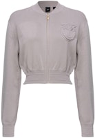 (Women) PINKO FW23 Solid Zip Casual Long-Sleeve Jacket Light Purple 102819A115-K30 (Women) PINKO FW23 Solid Zip Casual Long-Sleeve Jacket Light Purple 102819A115-K30