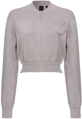 (W) PINKO FW23 Jaket Kasual Lengan Panjang Zip Solid Ungu Muda 102819A115-K30 Order (W) PINKO FW23 Jaket Kasual Lengan Panjang Zip Solid Ungu Muda 102819A115-K30