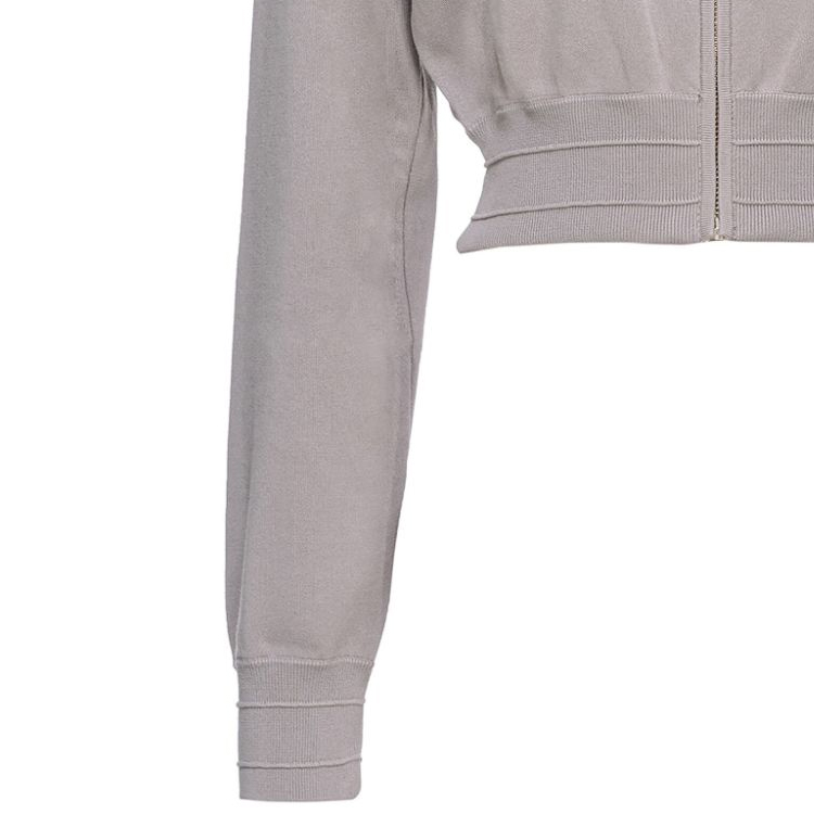 Shop (W) PINKO FW23 Jaket Kasual Lengan Panjang Zip Solid Ungu Muda 102819A115-K30