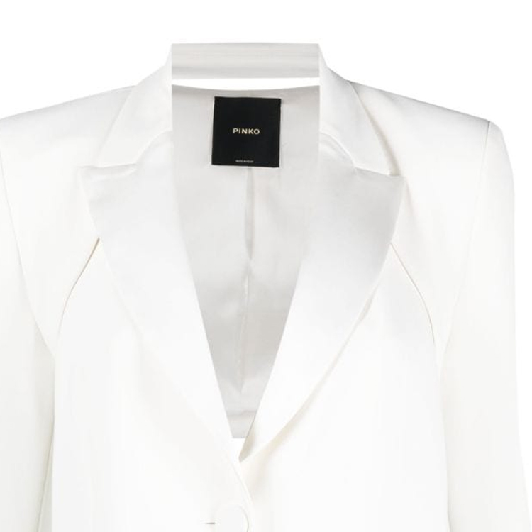 Sizing (W) PINKO FW23 白色單排扣長袖休閒西裝外套. 103170A0HC-Z05