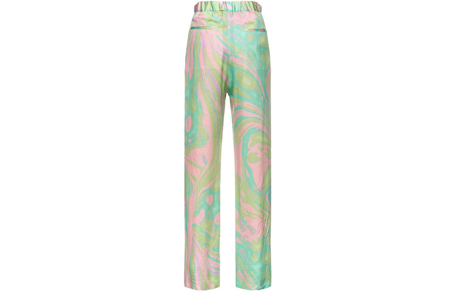 Lookbook (W) PINKO FW23 抽象印花中腰直筒休閒長褲 女款 多色 103123A1NQ-SN2