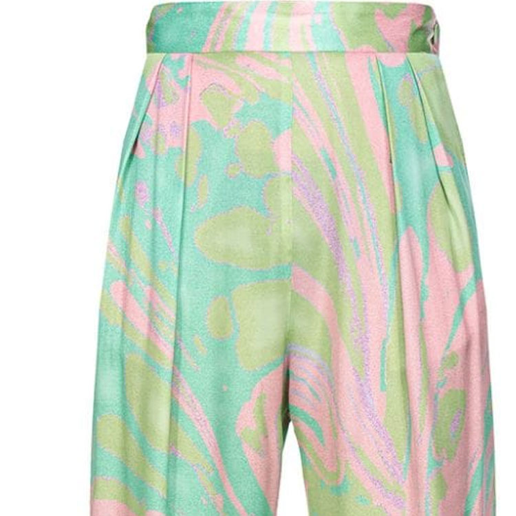 Shop (W) PINKO FW23 抽象印花中腰直筒休閒長褲 女款 多色 103123A1NQ-SN2