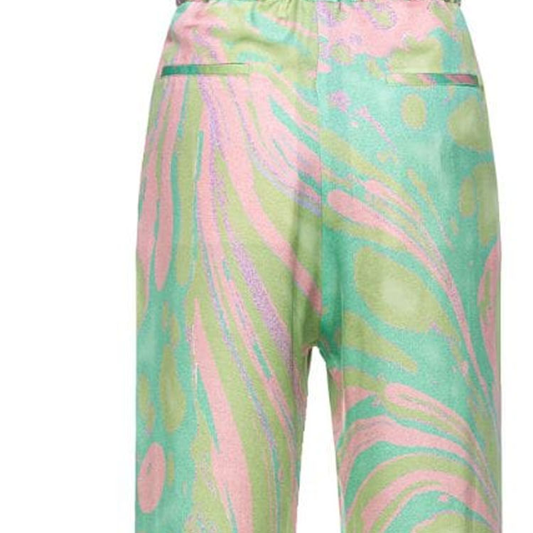 Sizing (W) PINKO FW23 抽象印花中腰直筒休閒長褲 女款 多色 103123A1NQ-SN2