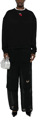 (W) Pinko FW23 黑色圓領毛衣 心形刺繡標誌 102199A1TM-Z99 Lookbook (W) Pinko FW23 黑色圓領毛衣 心形刺繡標誌 102199A1TM-Z99