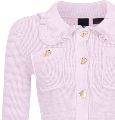 (W) PINKO 秋冬23 粉色荷叶边领修身针织开衫 女士款 103160A1Q3-N78 Details for (W) PINKO 秋冬23 粉色荷叶边领修身针织开衫 女士款 103160A1Q3-N78